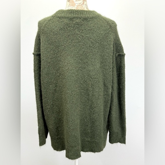 TOPSHOP Hunter green oversized crew neck sweater size XS. - Picture 8 of 16